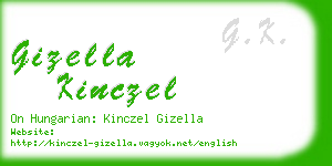 gizella kinczel business card